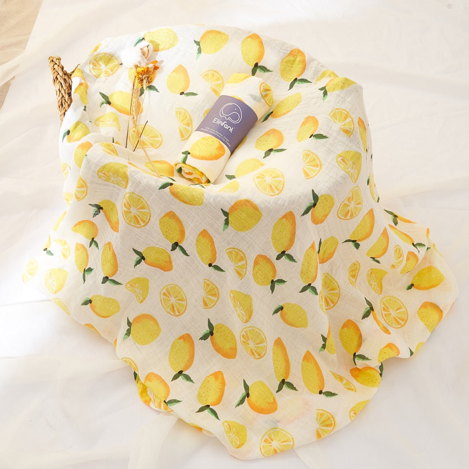 Elinfant 100% cotton 120*110cm 2 Layers Newborn Baby Bath Towel Wrap Muslin Swaddle Blankets Wholesale Dropshipping BeachStore 