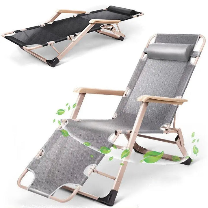 Premium Foldable Beach Lounger with Adjustable Headrest - Ultimate Outdoor Comfort and Relaxation - BeachStore